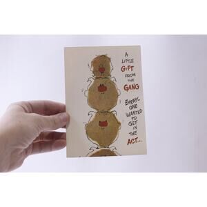 A Little Gift From The Gang, Kids Funny Faces, Friends, Greeting Card, Humorous,